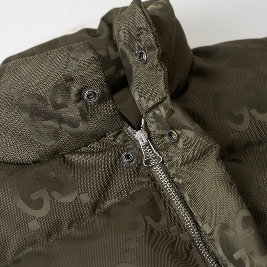 GUCCI Jumbo Canvas Down Green Jacket – GCJ050