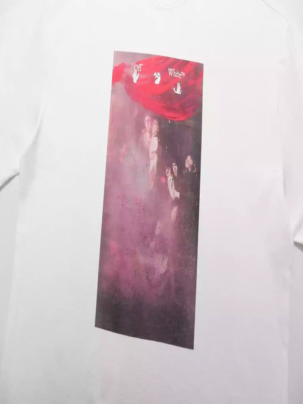 Off-White Sprayed Caravaggio Slim T-Shirt In White – OWS011