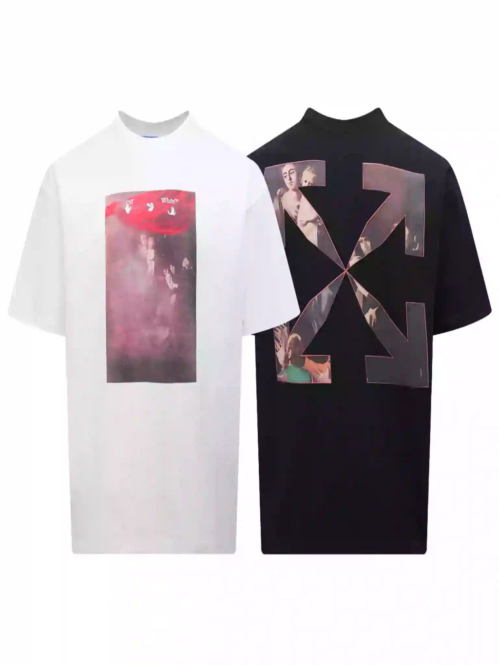 Off-White Sprayed Caravaggio Slim T-Shirt In White – OWS011