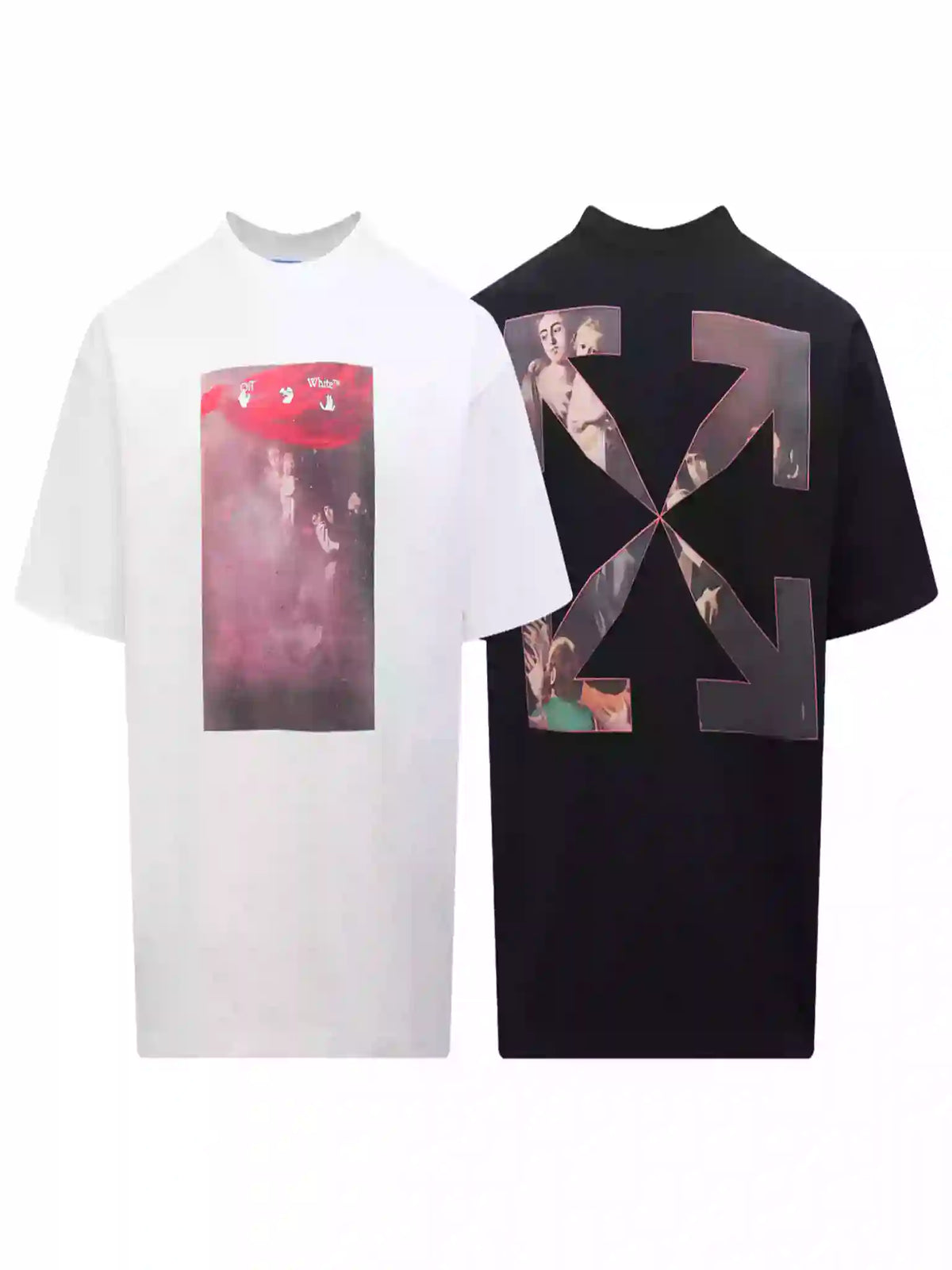 Off-White Sprayed Caravaggio Slim T-Shirt In White – OWS011