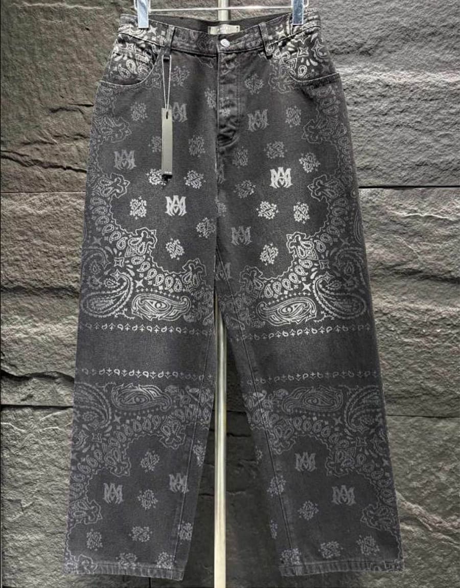 Amiri Tie Dye Bandana Black Jeans – AMIJ029