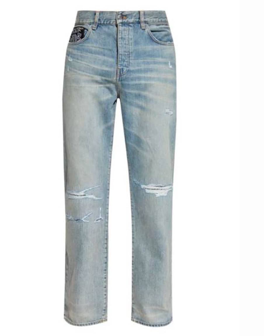 Amiri Bandana Repair Blue Jeans – AMIJ039