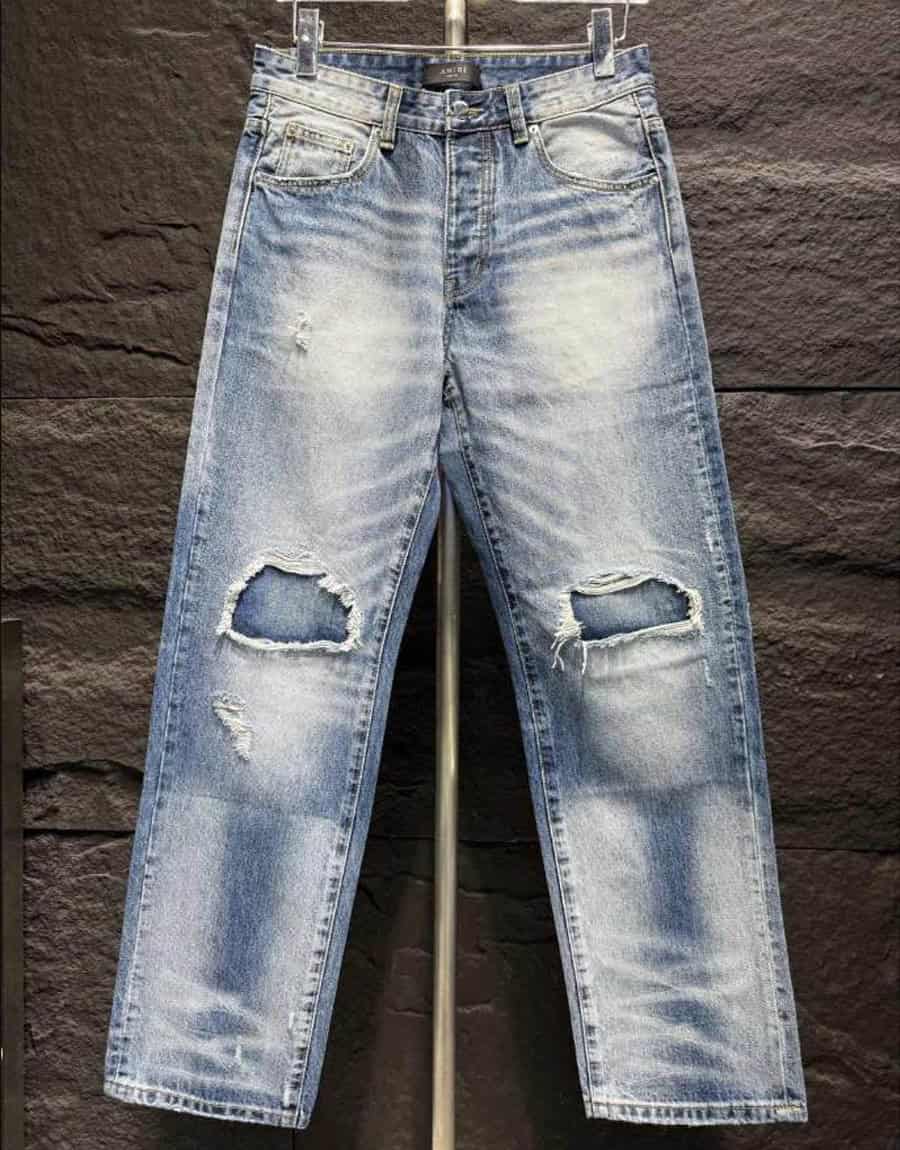 Amiri Ripp Double Knee Blue Jeans – AMIJ041
