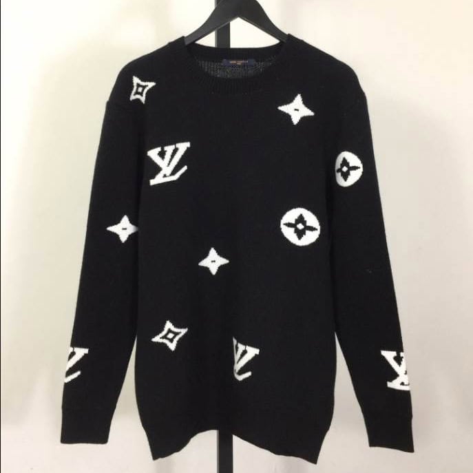 Louis Vuitton Black LV Logo Sweatshirts Coat – LH071