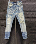 Amiri Hand Painted Slit Knee Blue Jean – AMIJ001