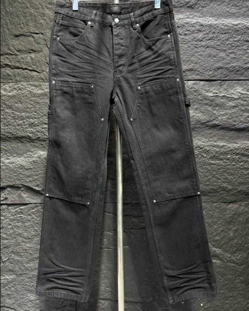 Amiri Double Knee Black Jeans – AMIJ003