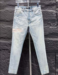 Amiri Men Blue Script Logo Jeans – AMIJ017