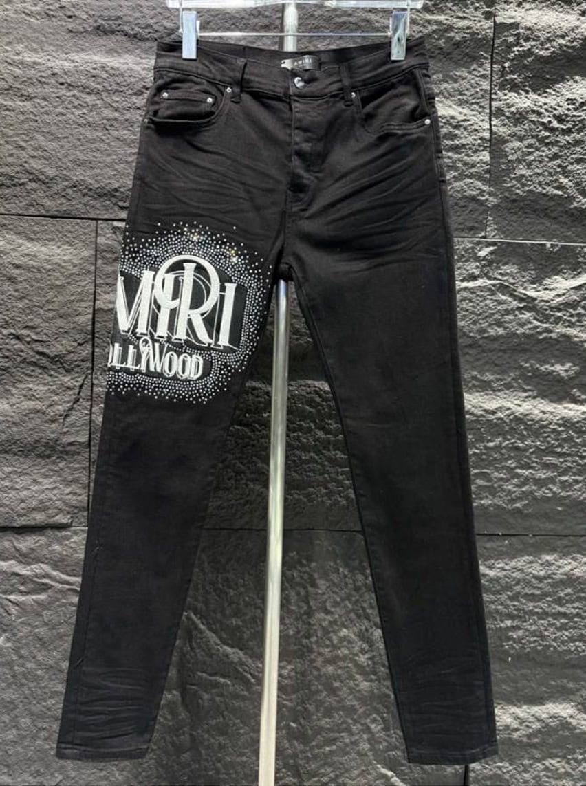 Amiri Men Crystal-Embellished Skinny Black Jeans – AMIJ015