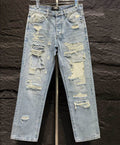 Amiri Ripp Blue White Jean – AMIJ002