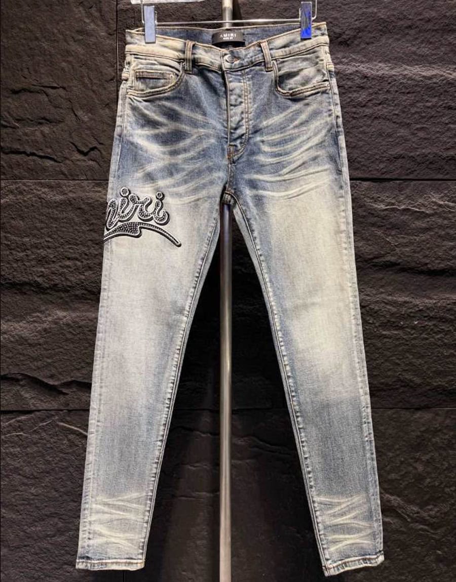 Amiri White Embroider Jeans – AMIJ033