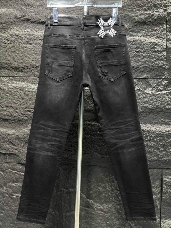 Amiri Ripp Black White Patch Jeans – AMIJ009