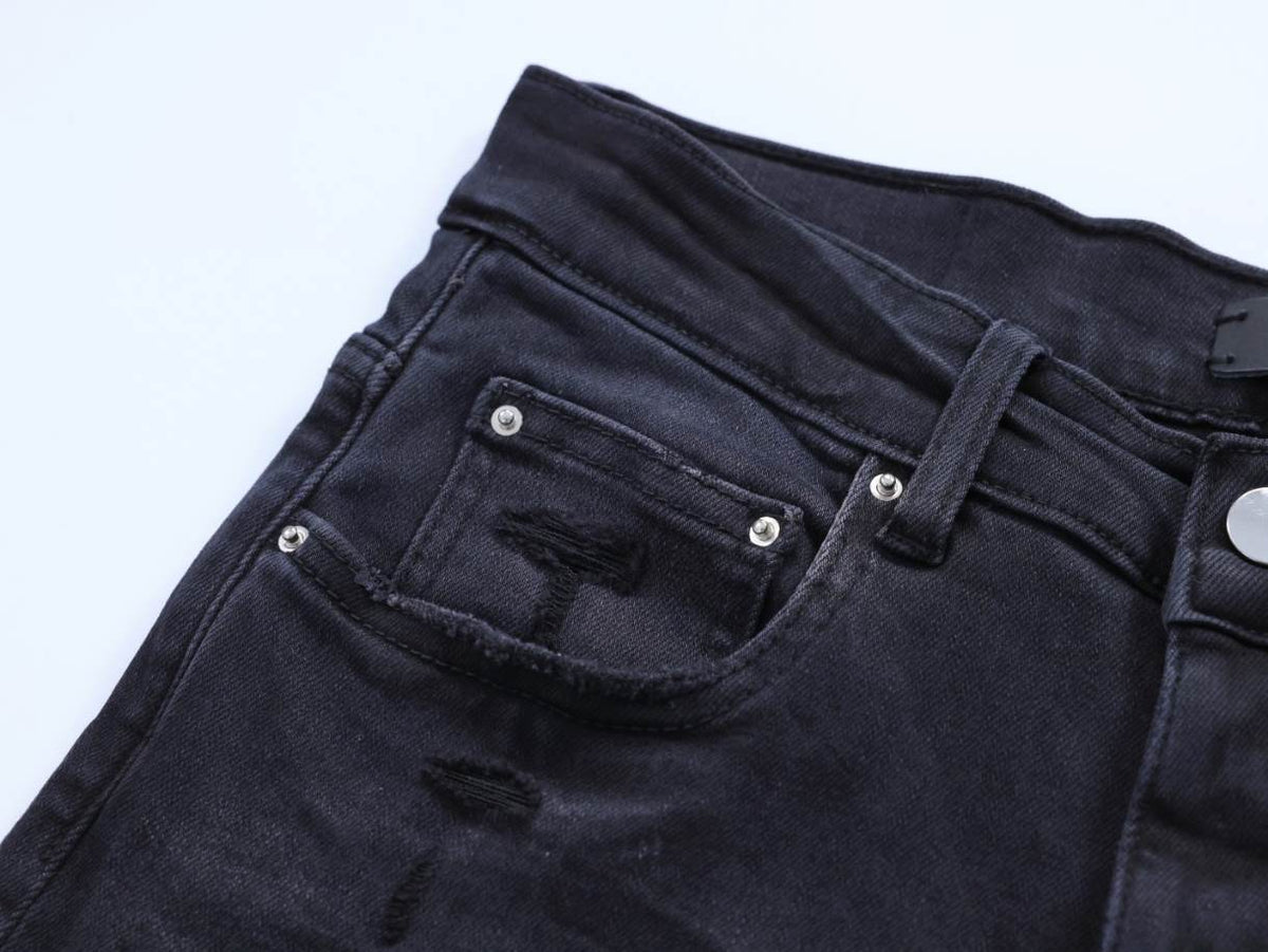 Amiri Logo-Embroidered Skinny Black Jeans – AMIJ049