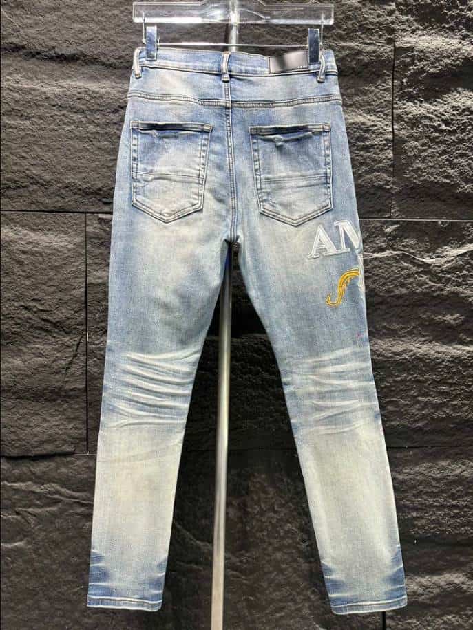 Amiri Ripp White Blue Jeans – AMIJ008