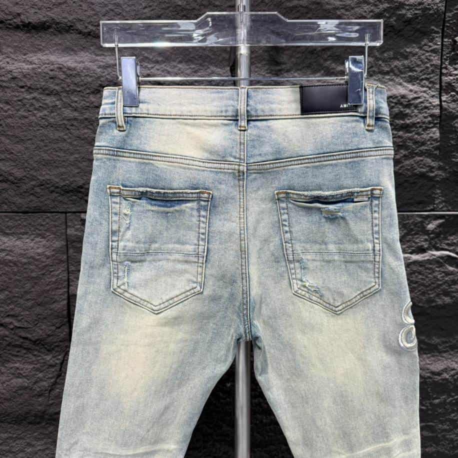 Amiri Ripp White Blue Jeans – AMIJ027