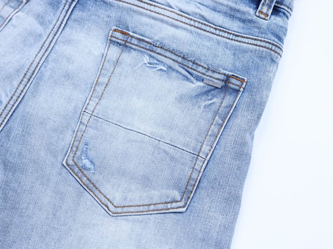 Amiri Logo-Embroidered Skinny Blue Jeans – AMIJ048