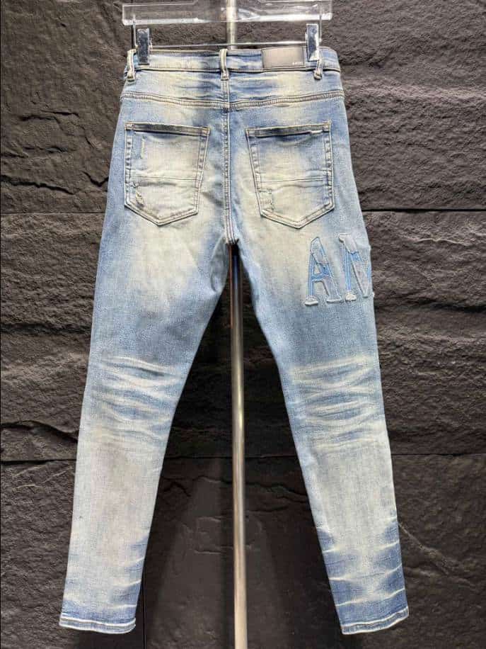 Amiri Hand Painted Slit Knee Blue Jean – AMIJ001