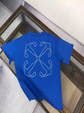 Off-White Blue Logo Stitch T-shirt – OWS030