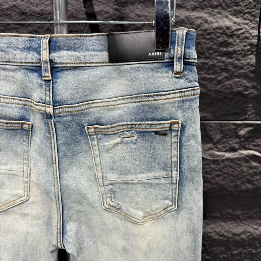 Amiri Ripp Blue White Jeans – AMIJ025
