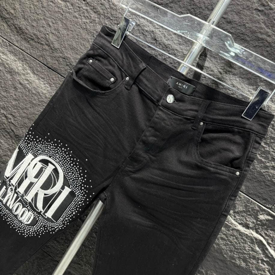 Amiri Men Crystal-Embellished Skinny Black Jeans – AMIJ015