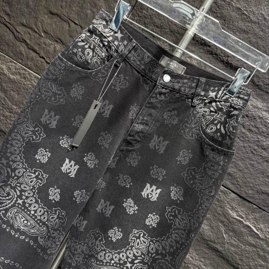 Amiri Tie Dye Bandana Black Jeans – AMIJ029