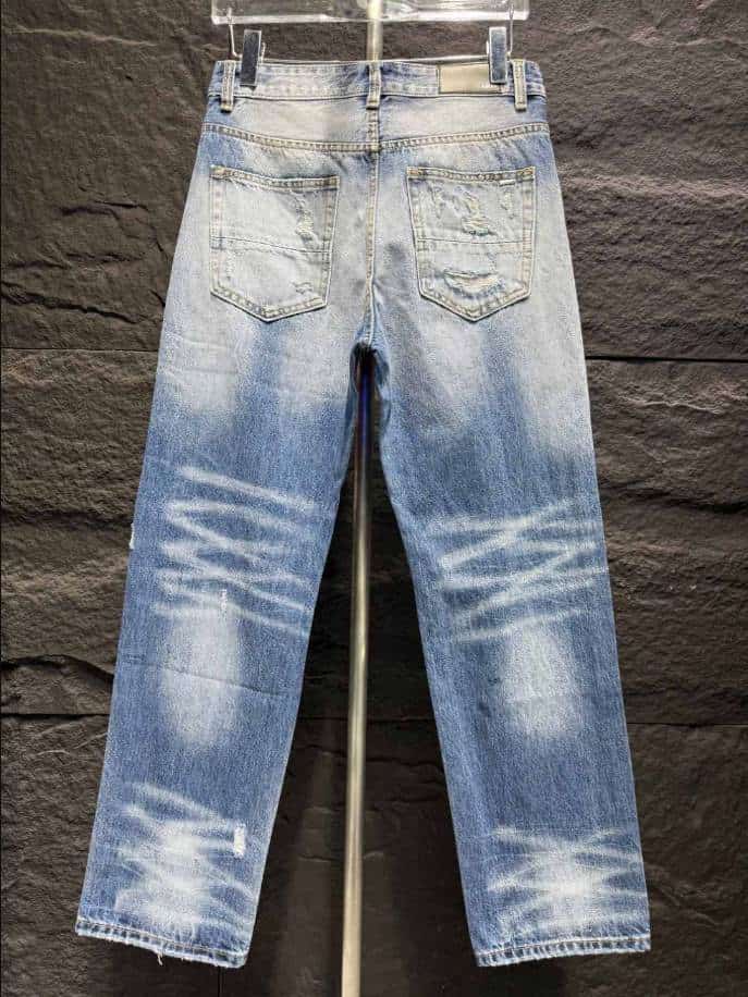 Amiri Ripp Double Knee Blue Jeans – AMIJ041