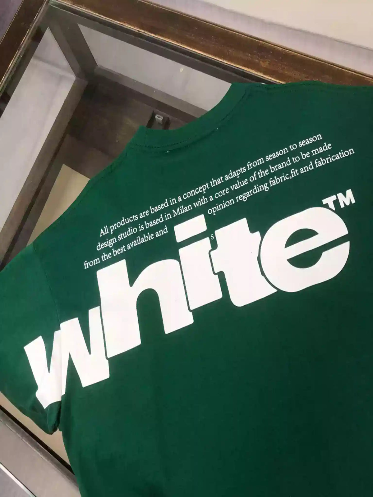 GREEN TYPE GRAPHIC S/S T-SHIRT IN GREEN – OWS040