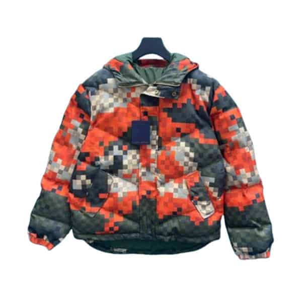 Louis Vuitton Damoflage Khaki Orange Coat – LVC049