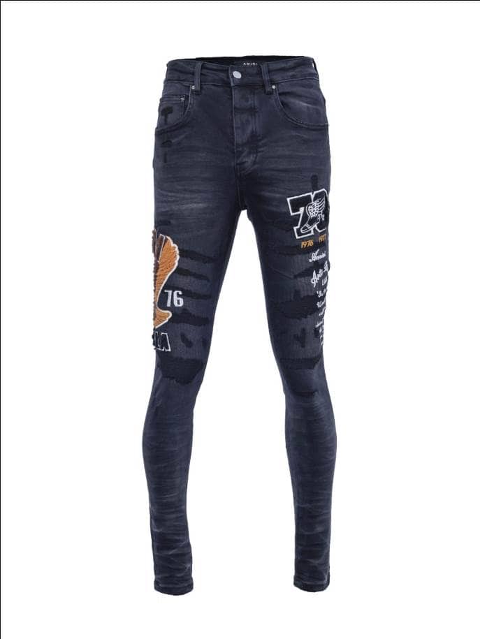 Amiri Logo-Embroidered Skinny Black Jeans – AMIJ049