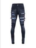 Amiri Ripp Blue Embroider Black Jeans – AMIJ044
