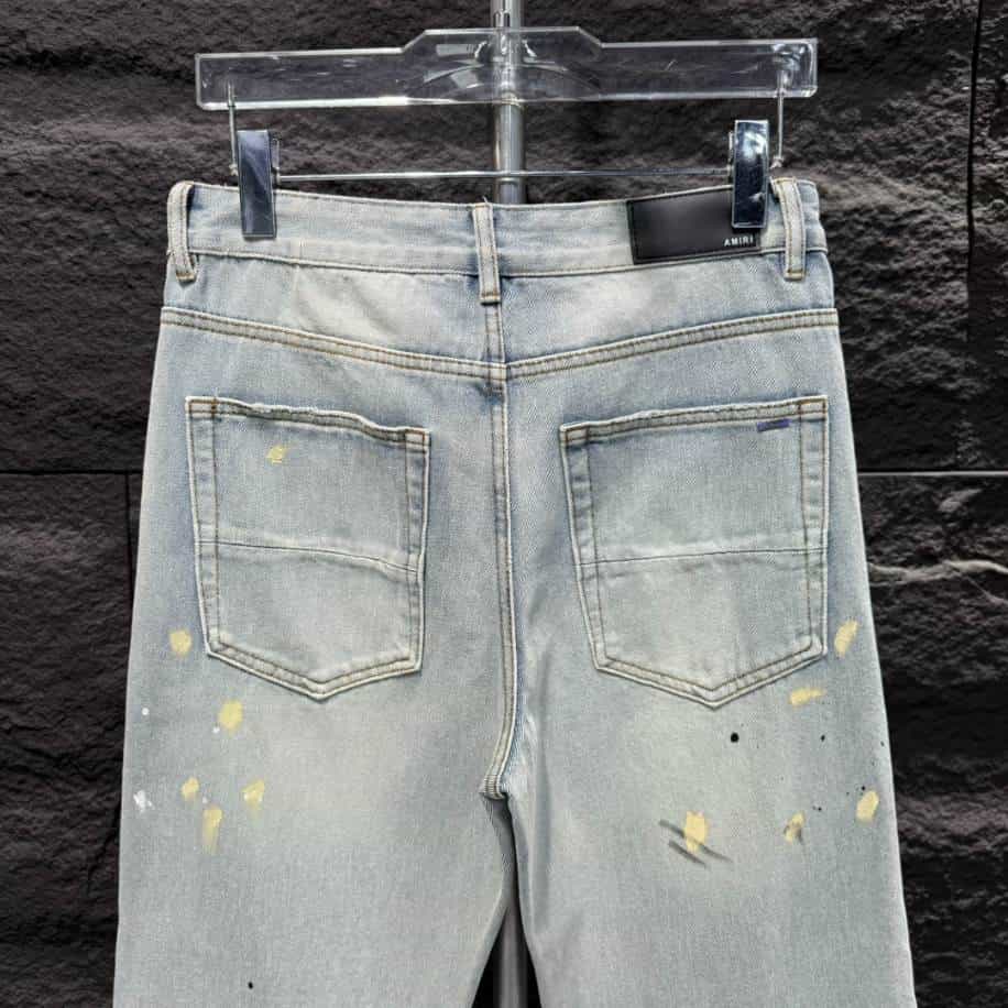 Amiri Men Painter Straight-leg Blue Jeans – AMIJ014