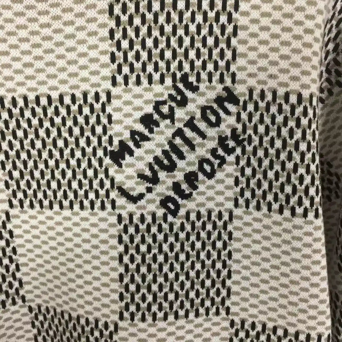 Damier Jacquard Short-Sleeved Crewneck – LVTS089