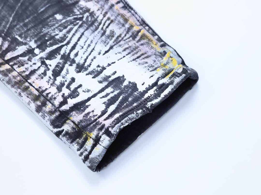 Amiri Paint Splatter Distressed Black Jeans – AMIJ045