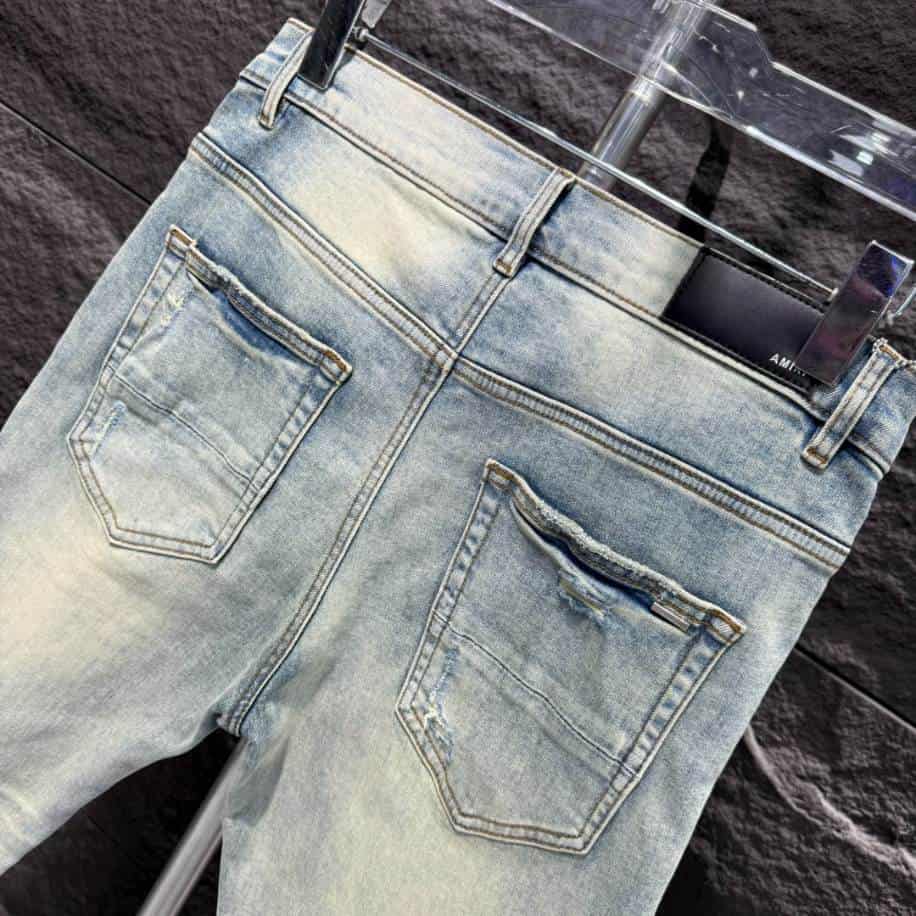 Amiri Ripp White Blue Jeans – AMIJ027