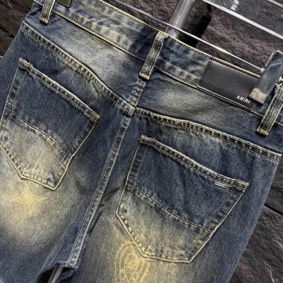 Amiri Blue Yellow Jeans – AMIJ032