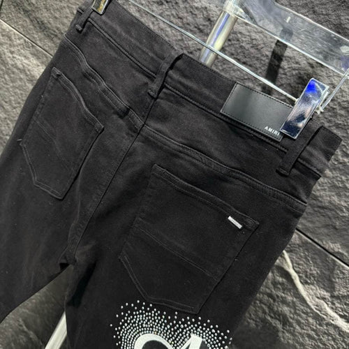 Amiri Men Crystal-Embellished Skinny Black Jeans – AMIJ015