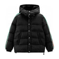 GUCCI Nylon Jacquard With Web Black Coat – GCJ048