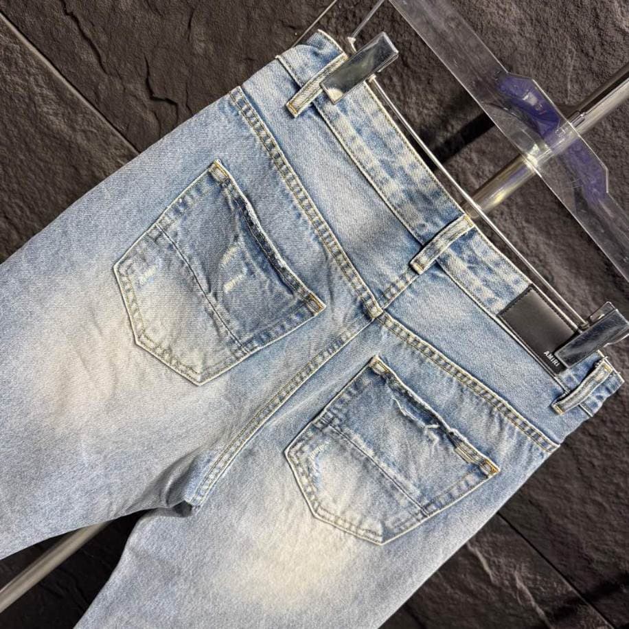 Amiri Rip White Blue Jeans – AMIJ037
