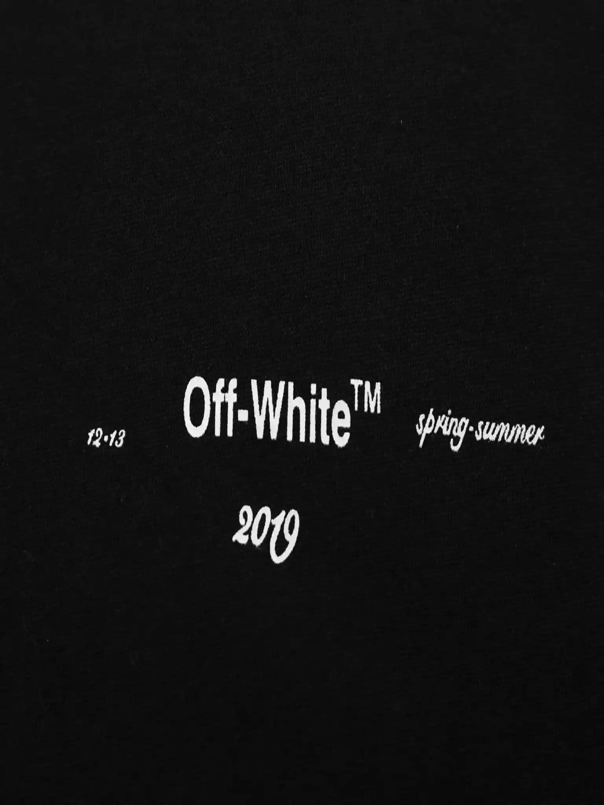 Off White Colour Painting Diagonals Arrows Tee Black – OWS008