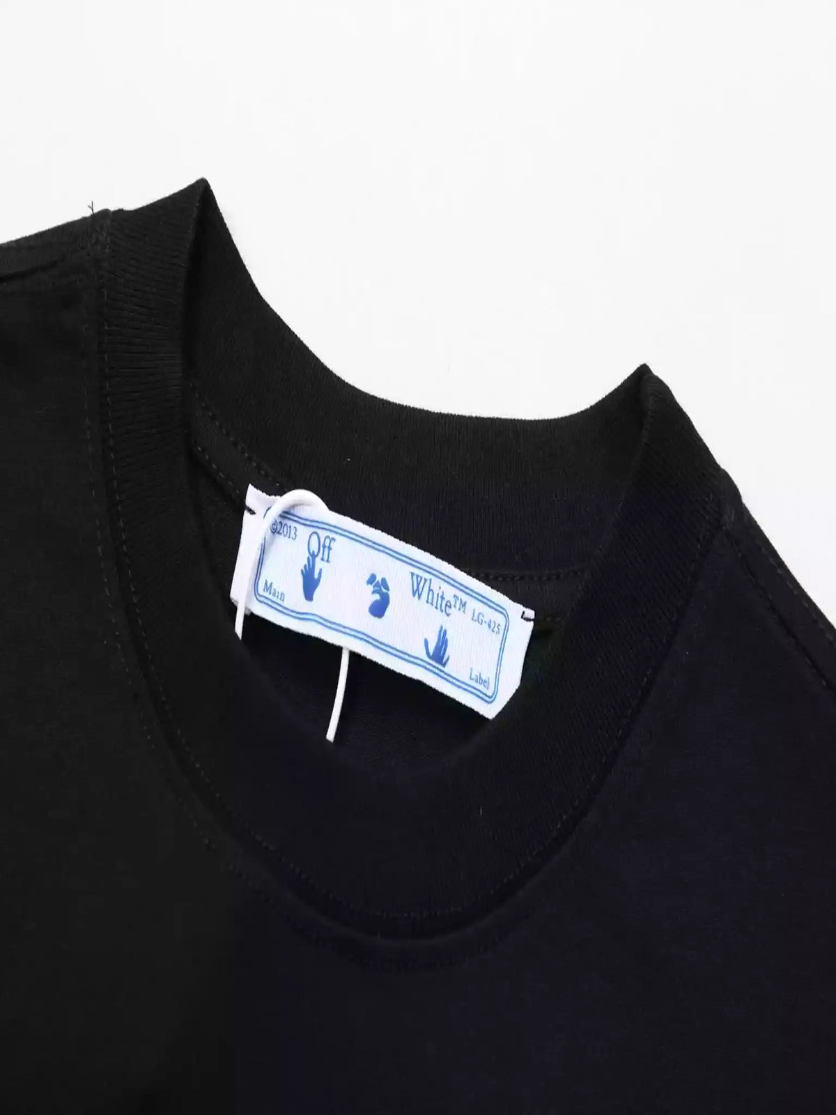 Off White Colour Painting Diagonals Arrows Tee Black – OWS008