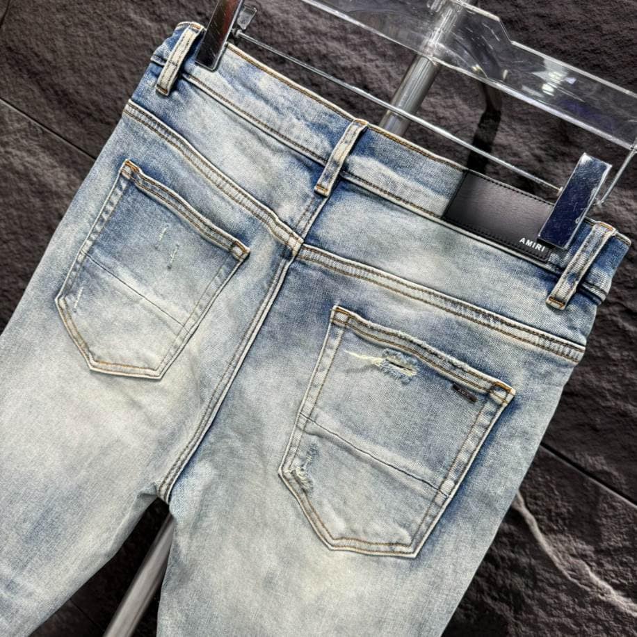 Amiri Ripp Blue White Jeans – AMIJ025