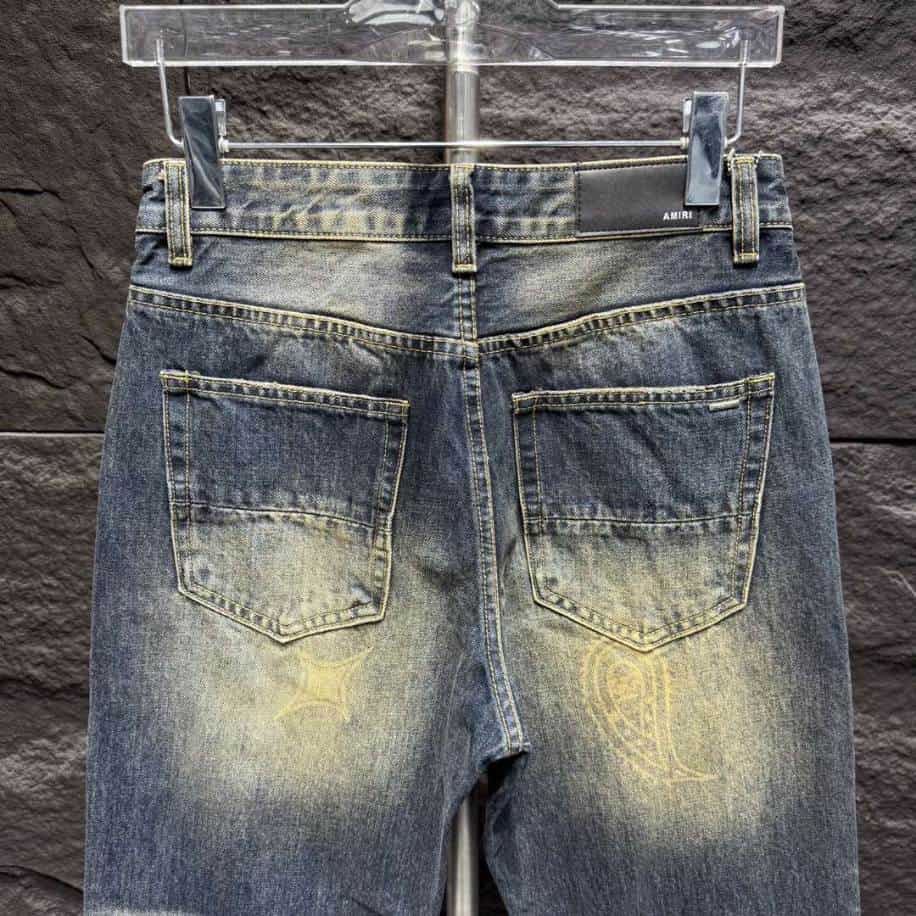 Amiri Blue Yellow Jeans – AMIJ032