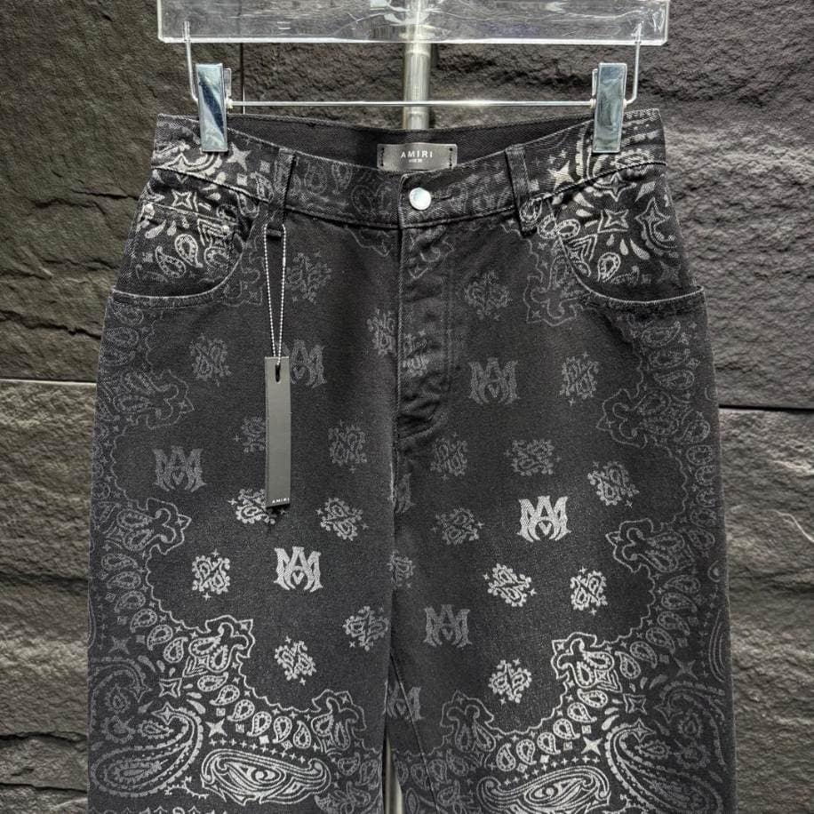Amiri Tie Dye Bandana Black Jeans – AMIJ029