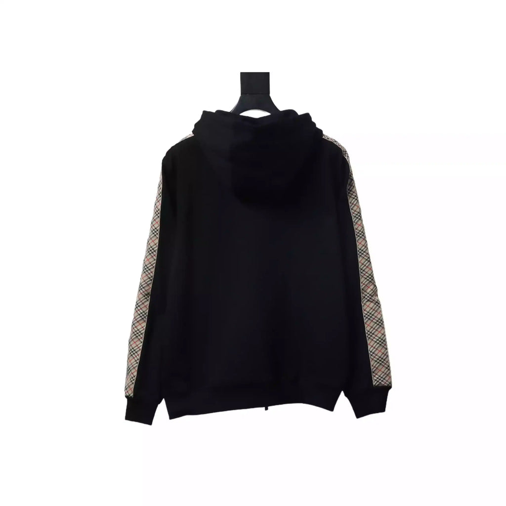 Burberry Black Zip-up Hoodie with Side Quilting Pattern – BCK003