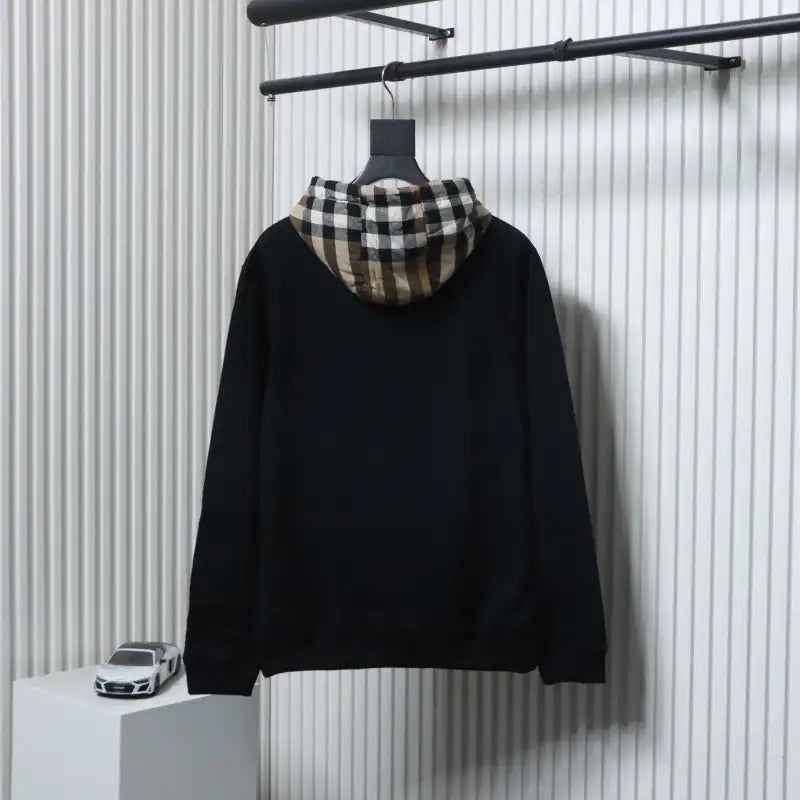 Burberry Check Patchwork Black Hoodie – BCK005