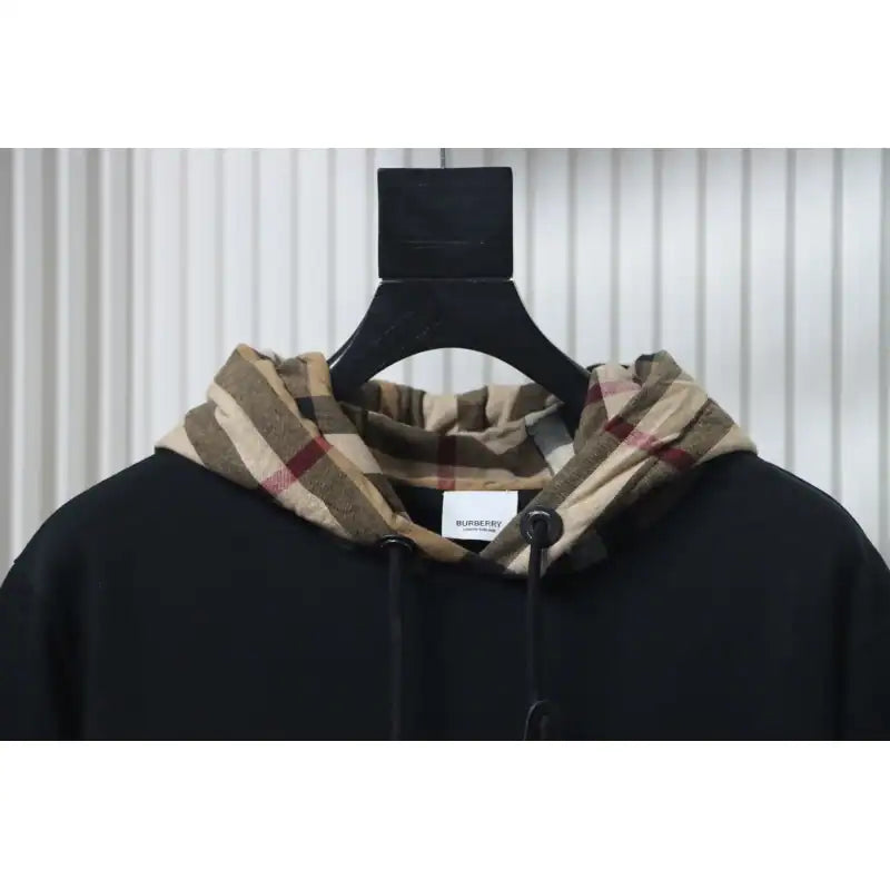 Burberry Check Patchwork Black Hoodie – BCK005
