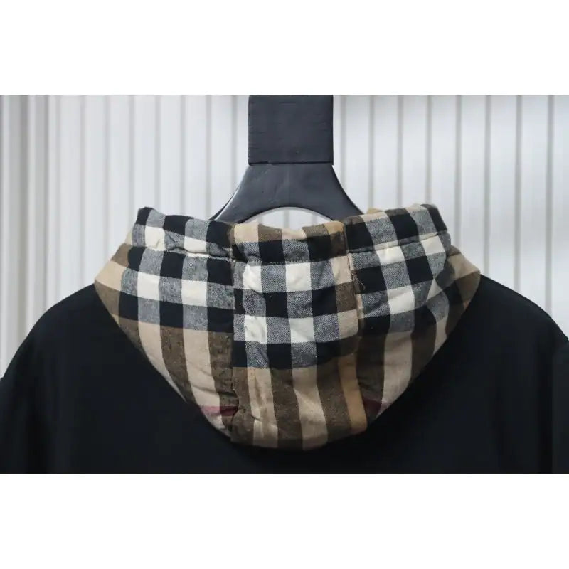 Burberry Check Patchwork Black Hoodie – BCK005