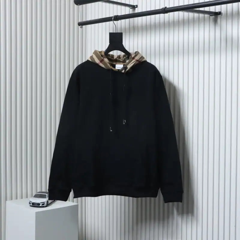 Burberry Check Patchwork Black Hoodie – BCK005