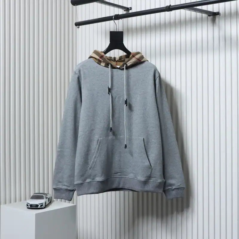 Burberry Check Patchwork Grey Hoodie – BCK008
