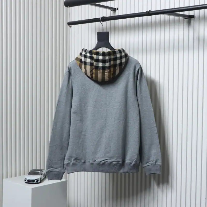 Burberry Check Patchwork Grey Hoodie – BCK008