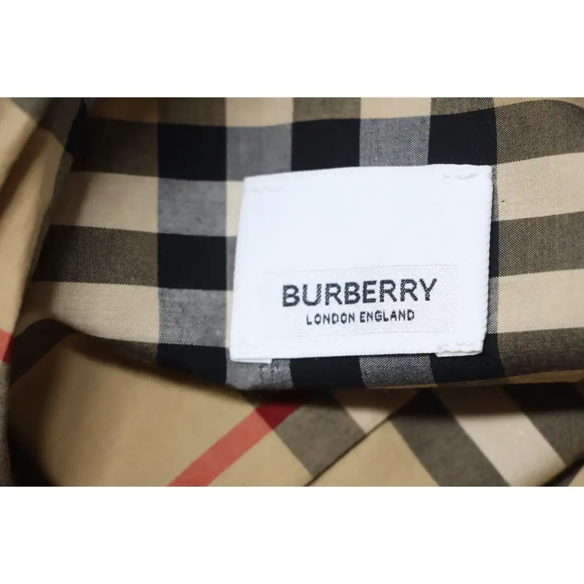 Burberry Classic Fit Zebra Appliqué Check Cotton Long Sleeve Shirt Beige – BRS037